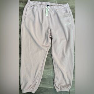 Old Navy Joggers Jogging Pants Pink Fleece Lined XXL Drawstring Elastic Cuff